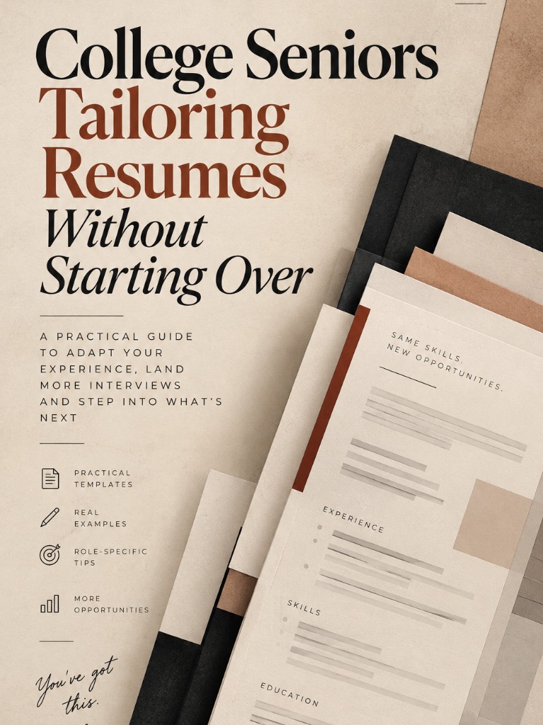 Resume Tailoring Planner for College Seniors