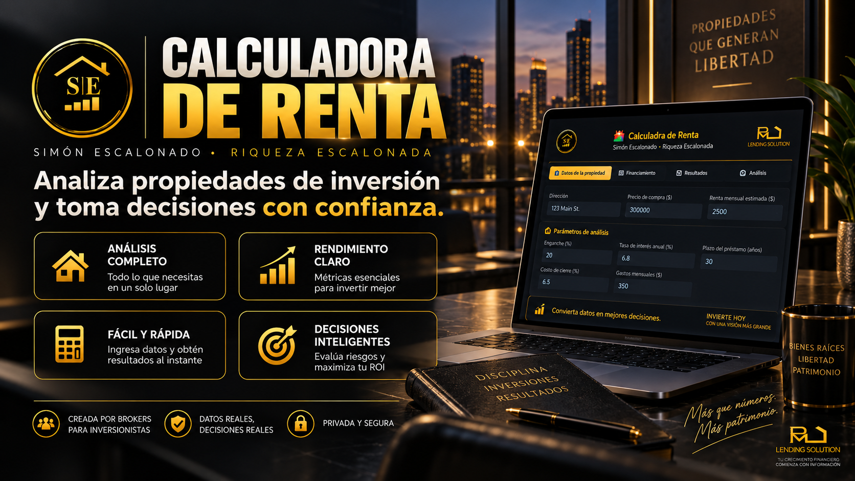 Fórmula Renta - La Calculadora de Cashflow, DSCR y Plusvalía