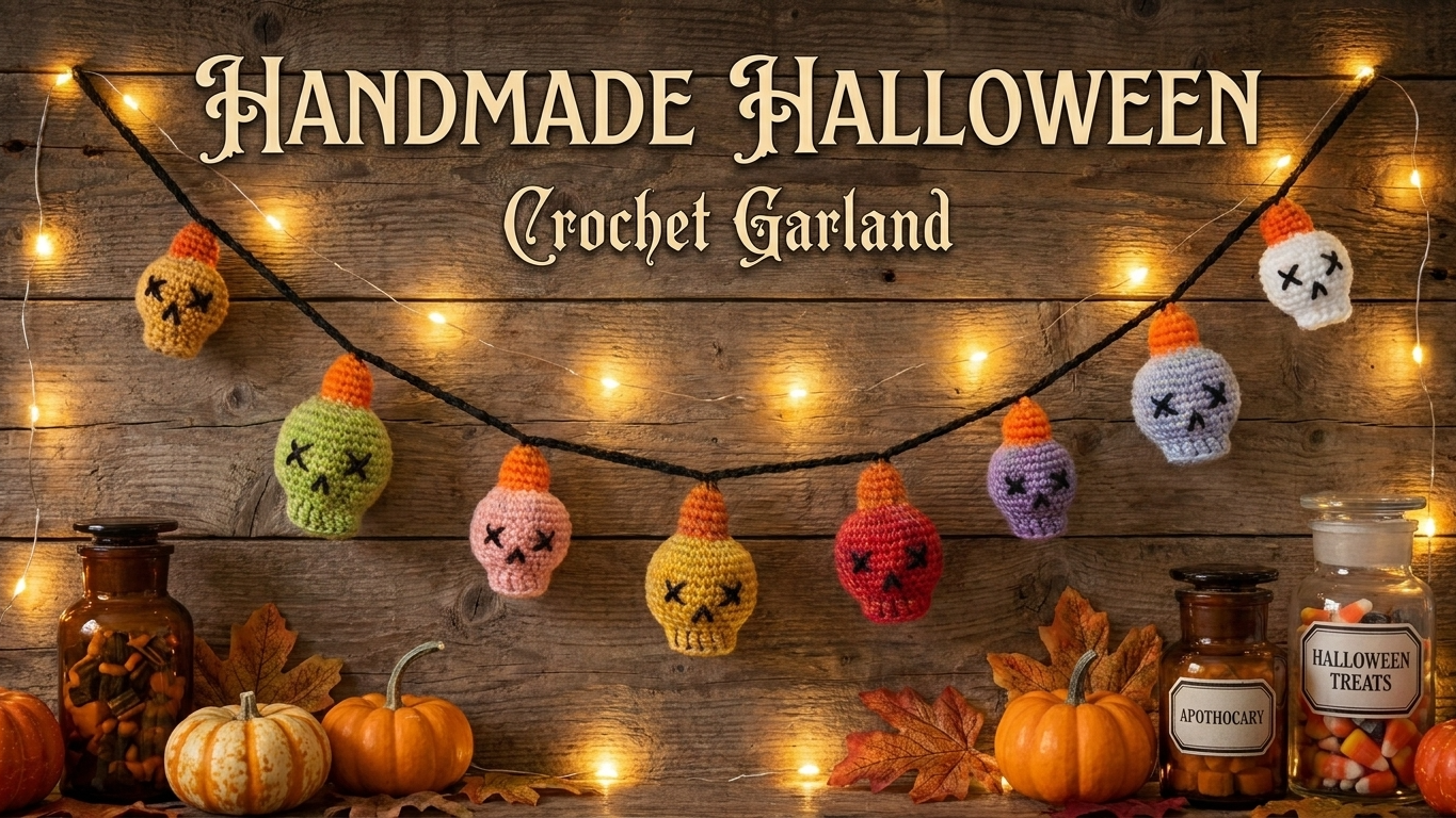 Skull Garland Crochet Pattern (PDF) - Halloween Special