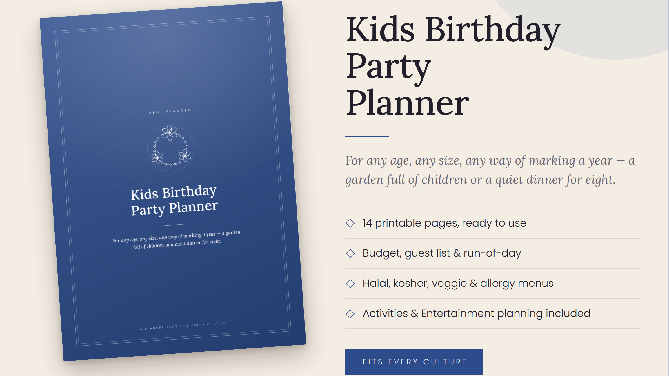 Kids Birthday Party Planner