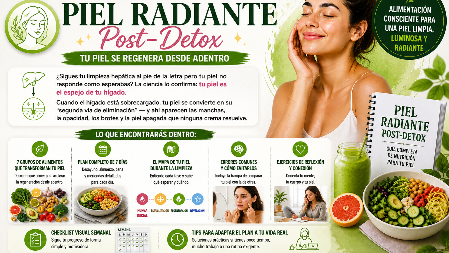✨ Piel Radiante Post-Detox — El Brillo que Viene de Adentro
