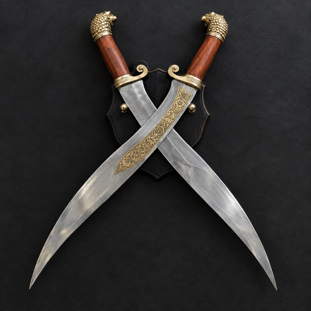 Royal Crossed Ornamental Sword Set handmade in Wazirabad, Punjab, Pakistan