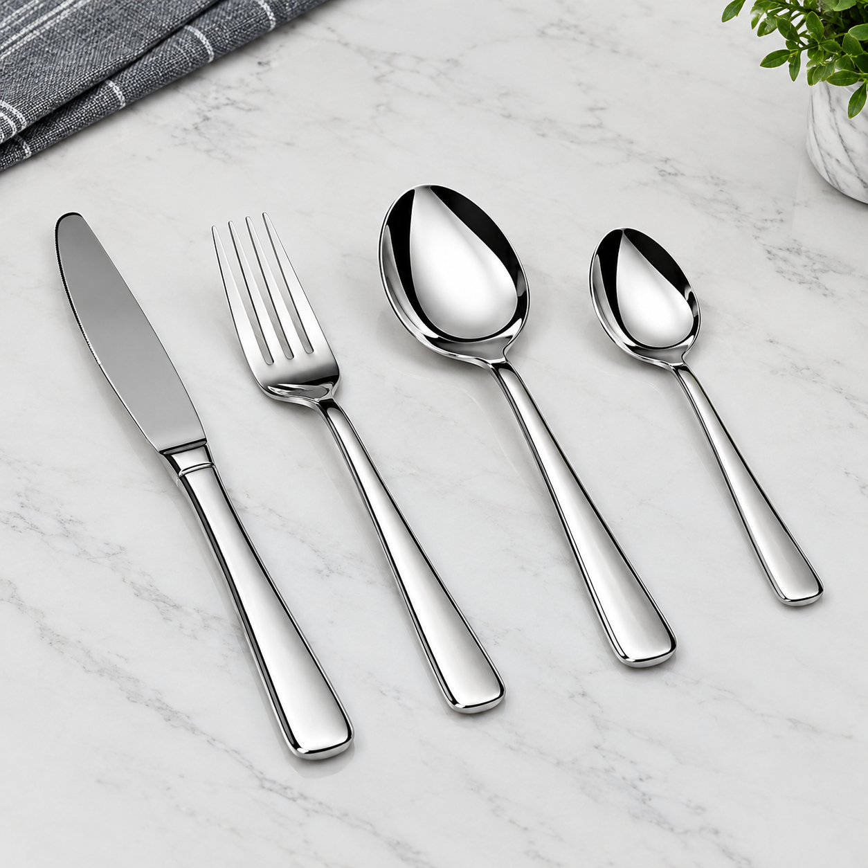 Classic Engraved Premium Cutlery Set handmade in Wazirabad, Punjab, Pakistan