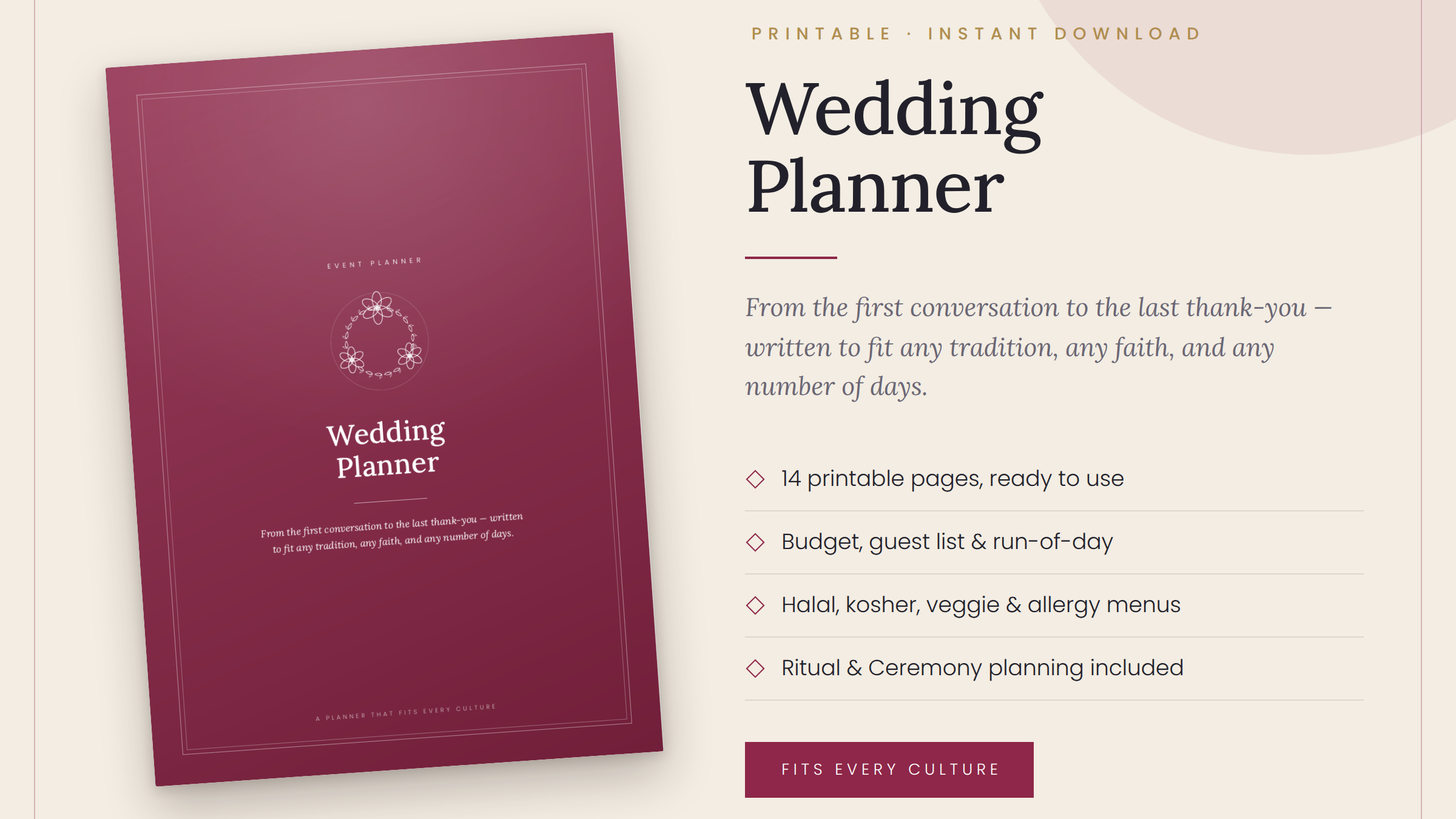 Weeding Event Planner