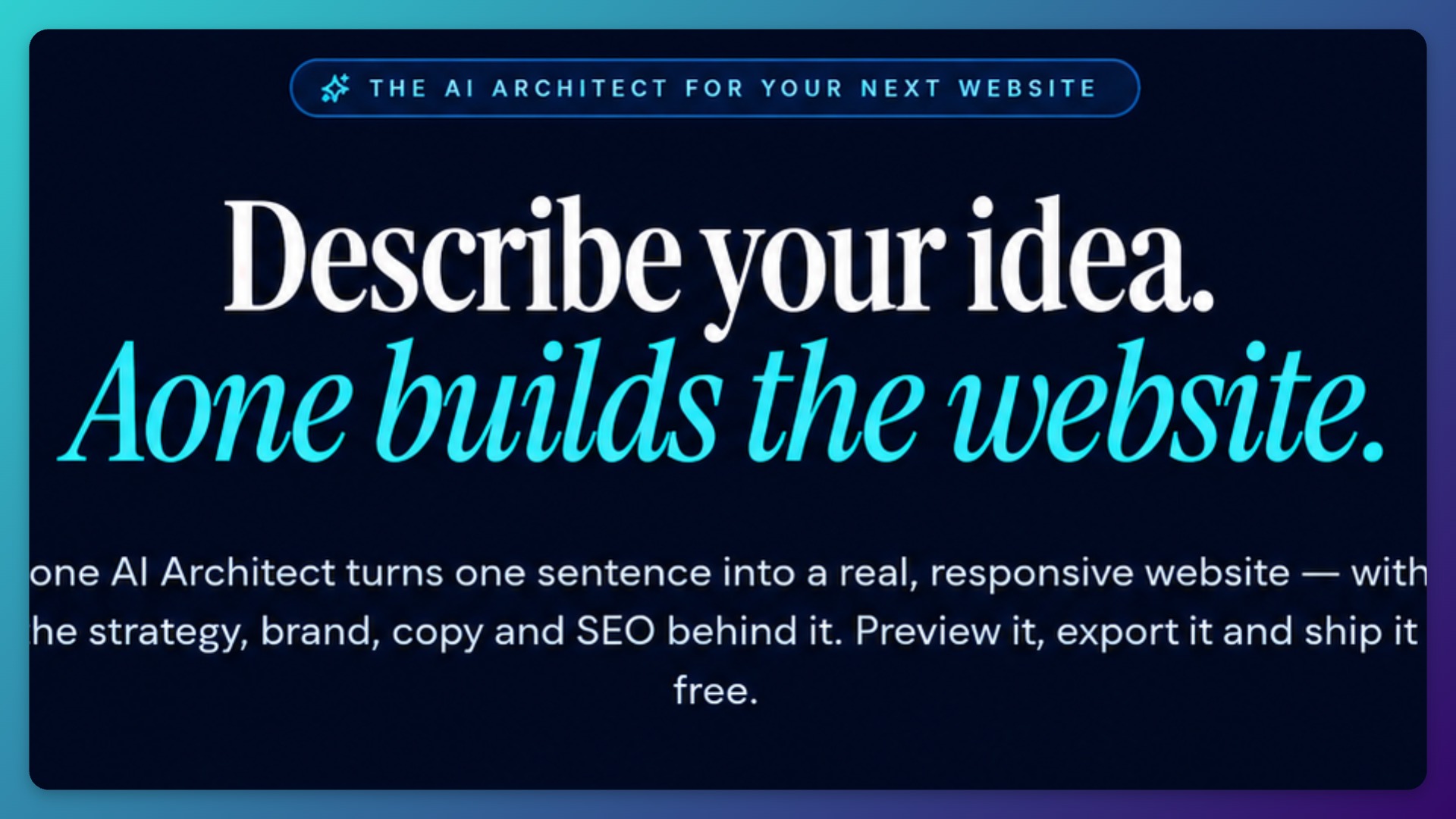 Aone AI Architect 