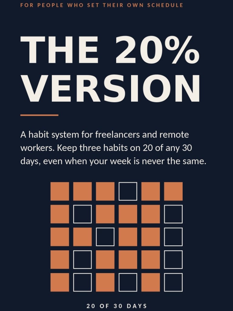 The 20% Version: A Habit System for Freelancers