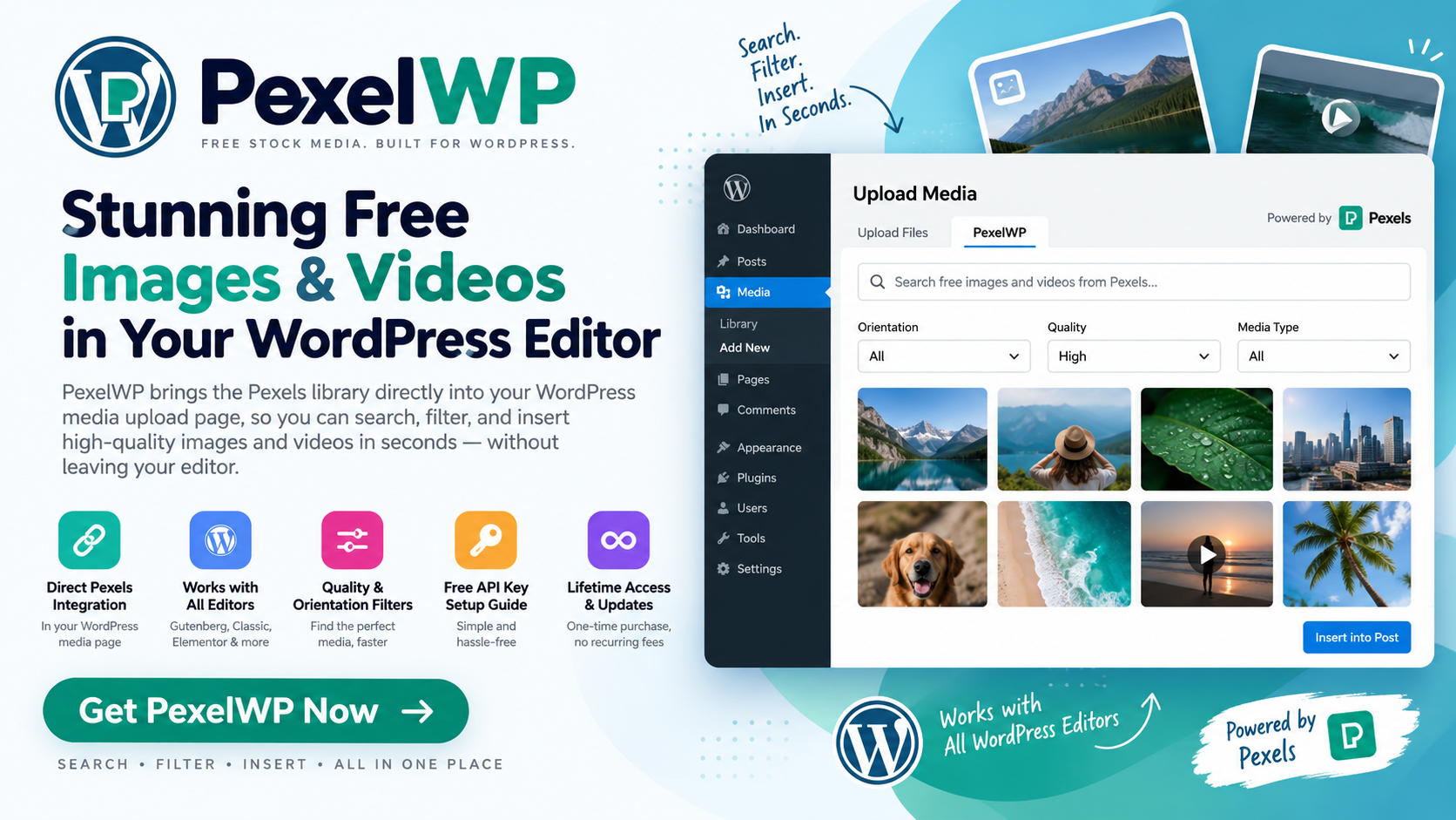 PexelWP WordPress Plugin