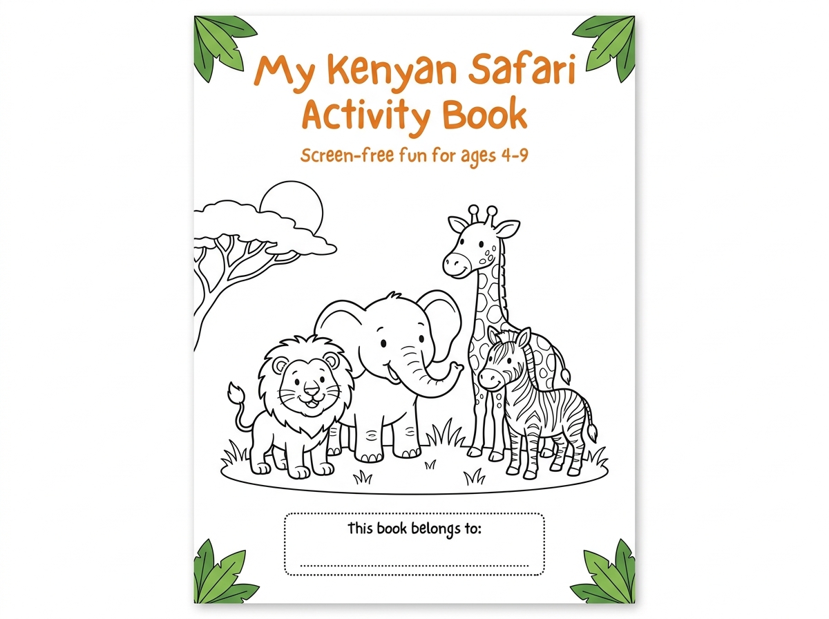 Kenyan Safari Activity Book for Kids (Printable, Ages 4–9)