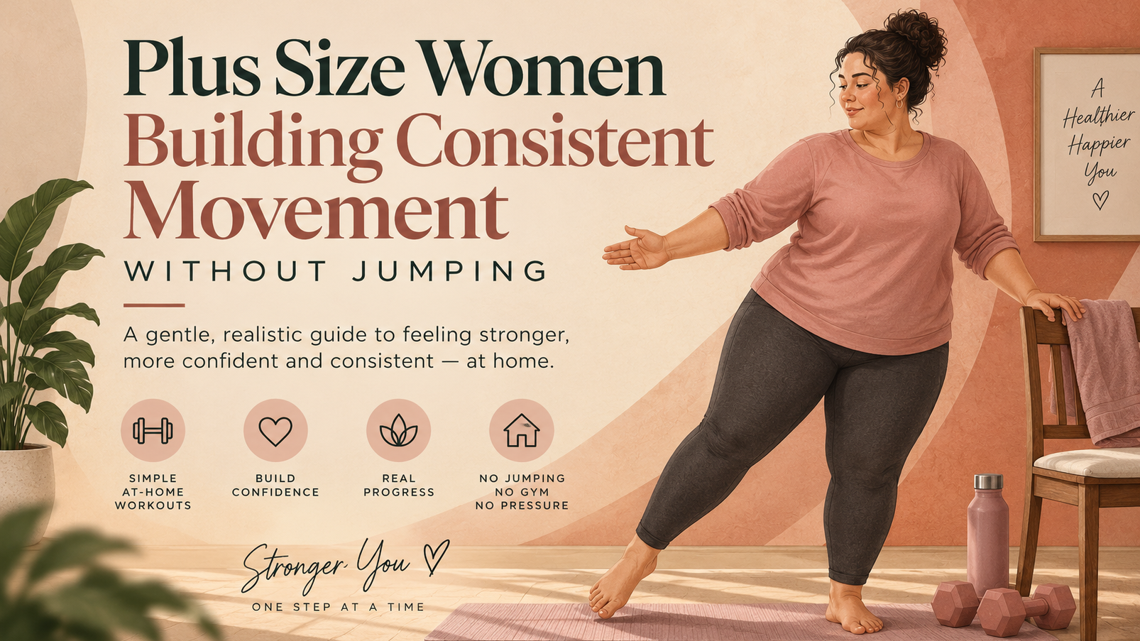 Plus Size Women Building Consistent Movement Without Jumping