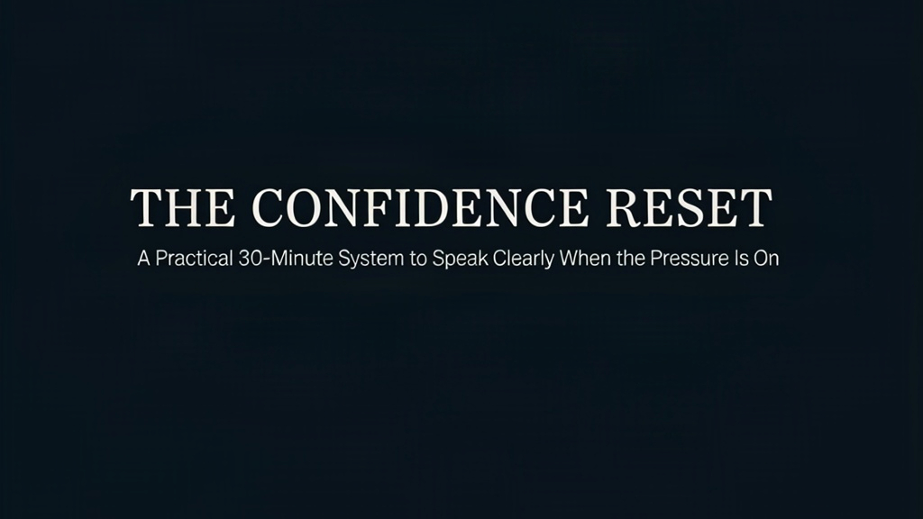 The Confidence Reset