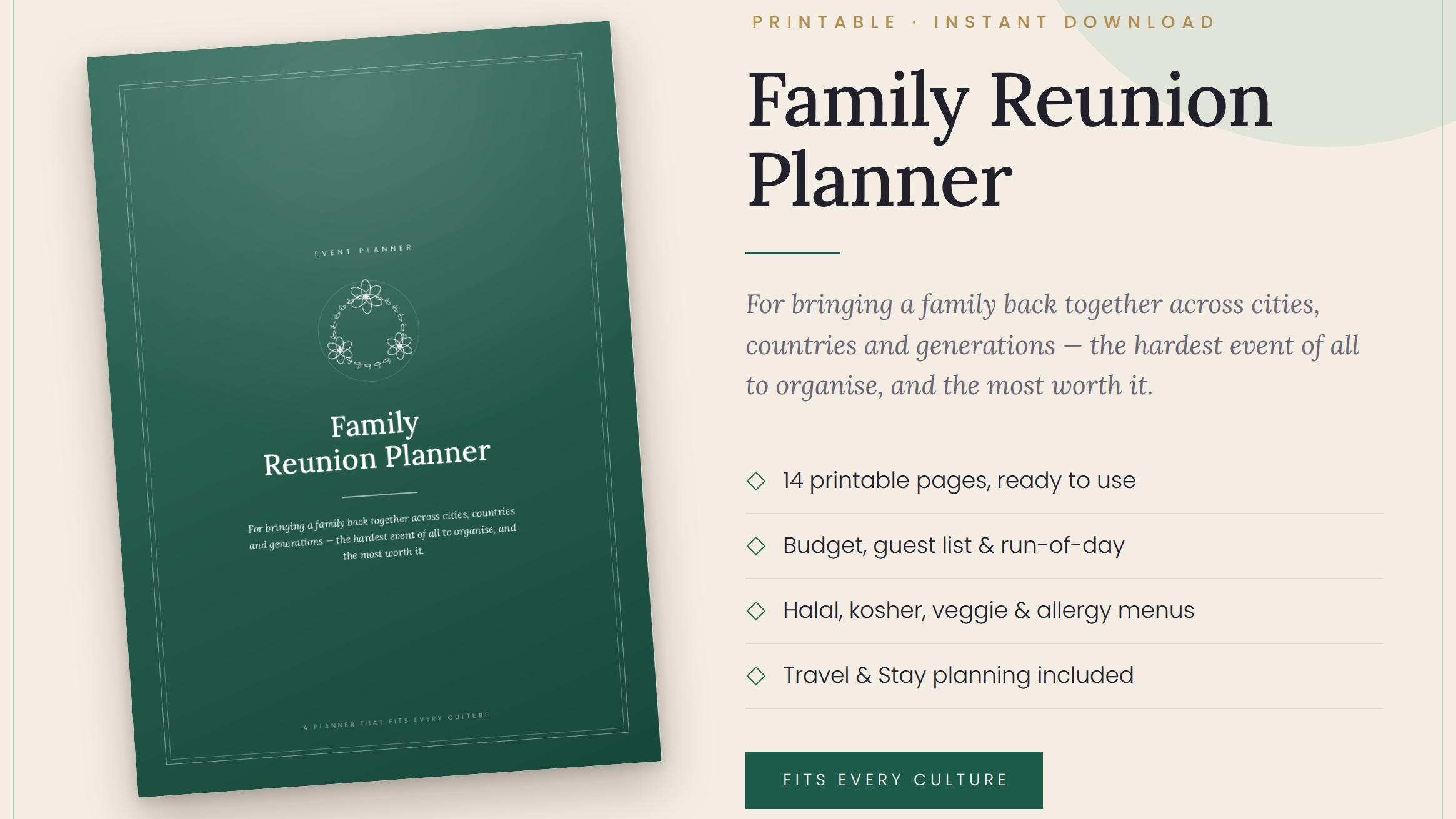 Family Reunion Planner