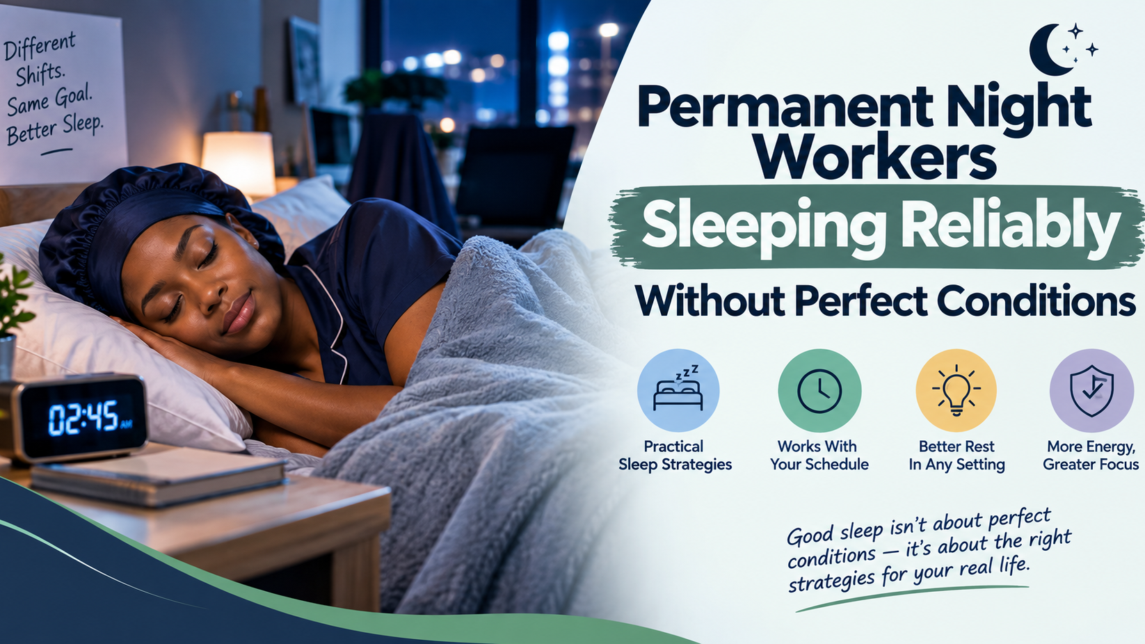 Permanent Night Workers Sleeping Reliably Without Perfect Conditions