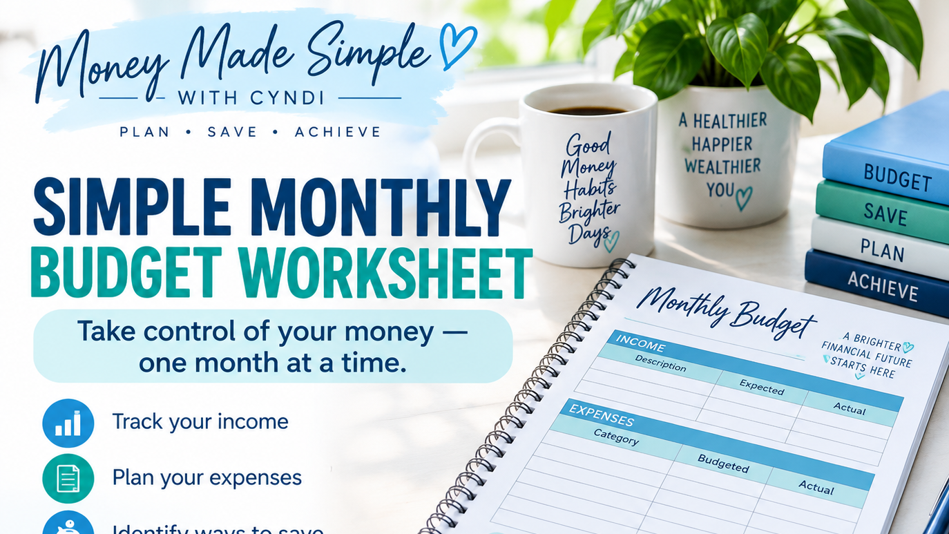 Simple Monthly Budget Worksheet