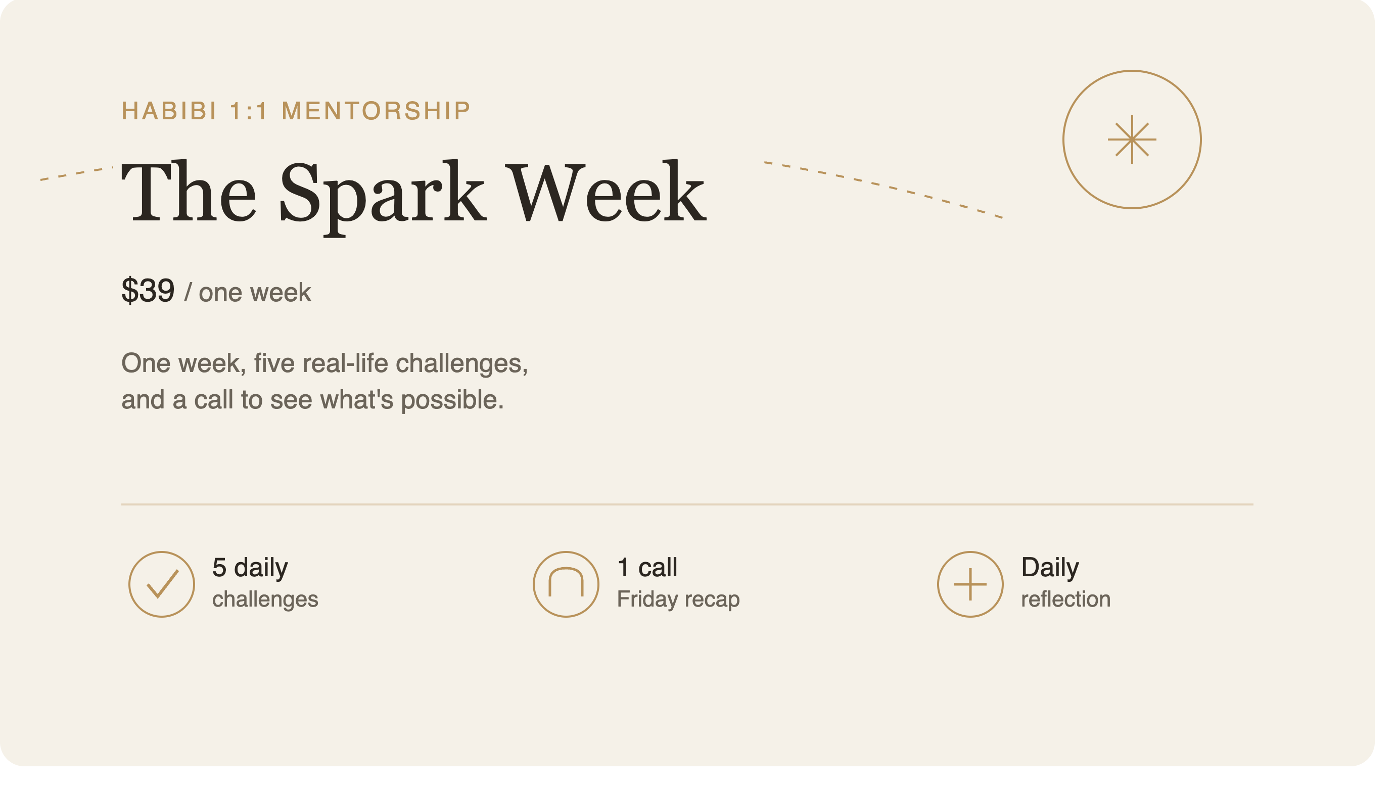 Habibi 1:1 Mentorship: The Spark Week