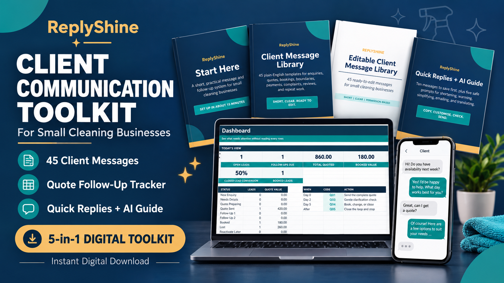 Cleaning Business Client Messages & Quote Follow-Up Toolkit