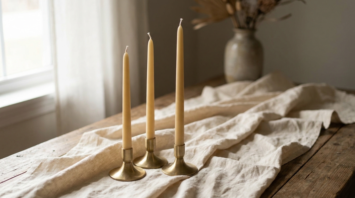 Beeswax Taper Candle Case