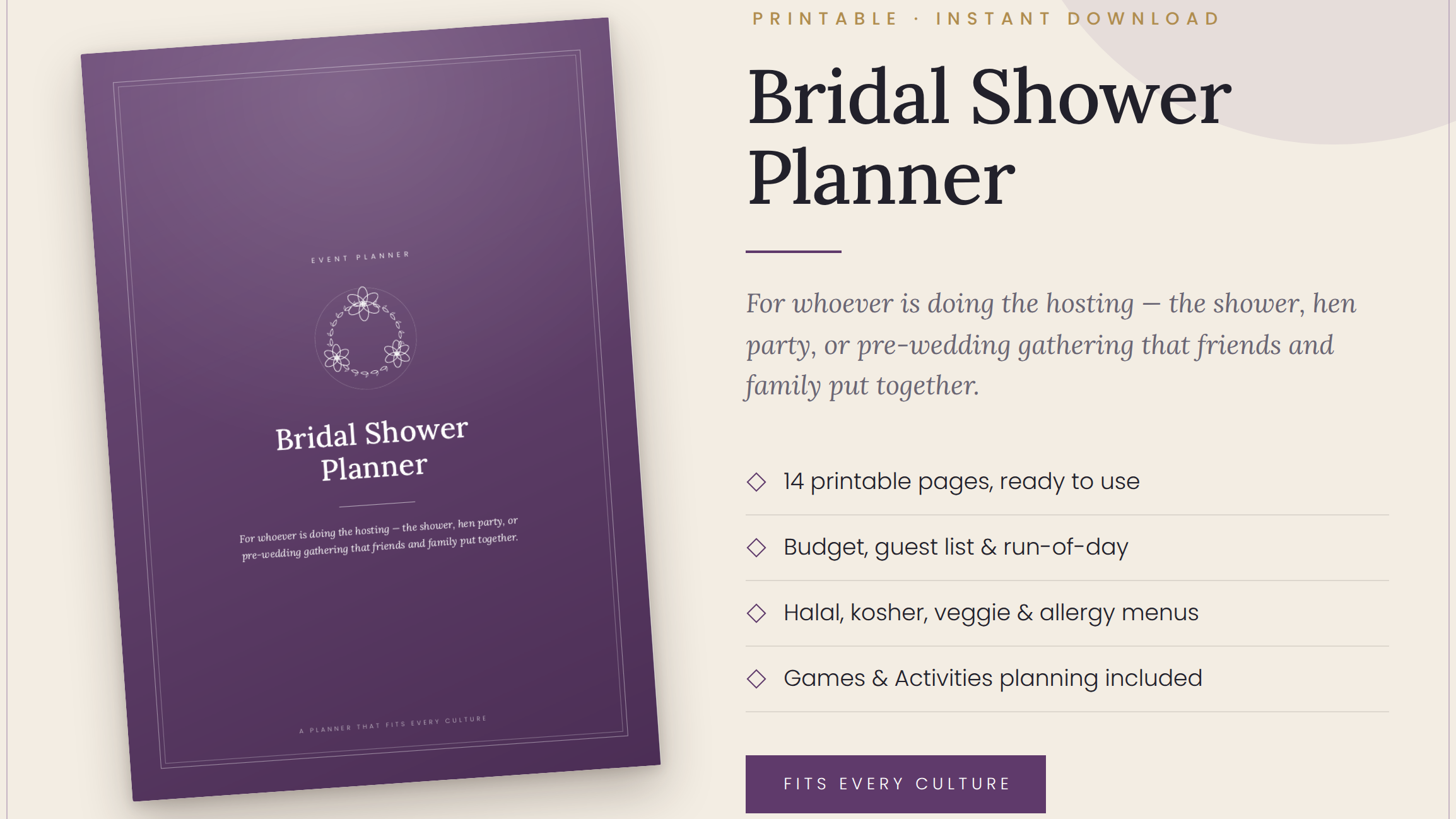 Bridal Shower Planner