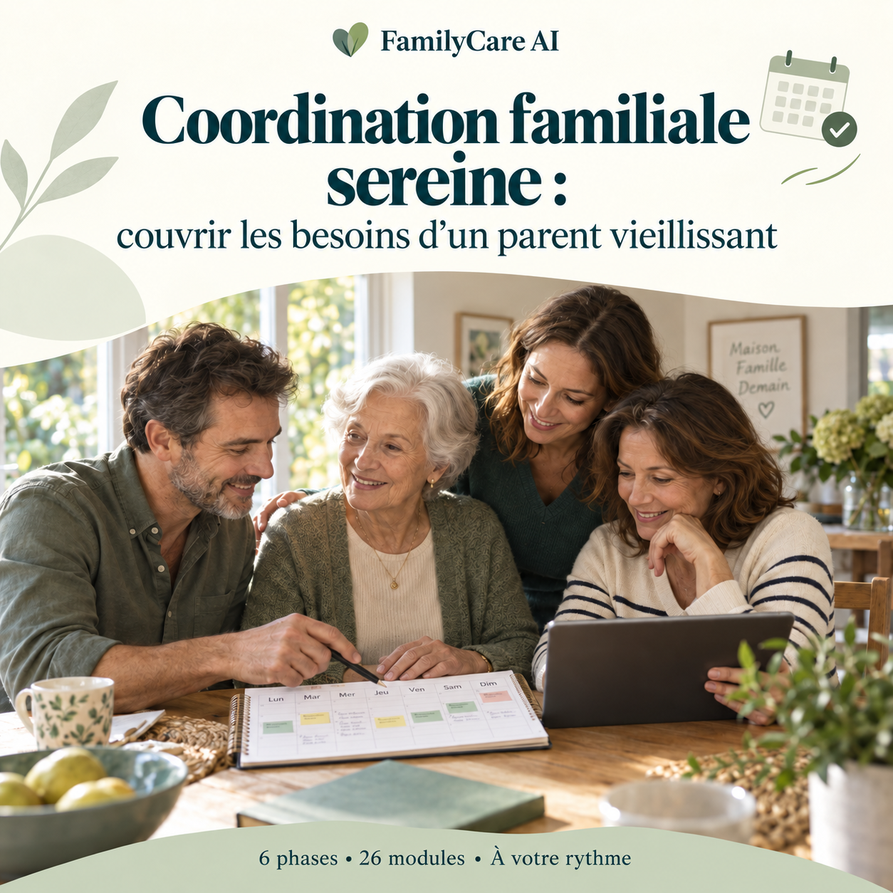 Coordination familiale sereine : couvrir les besoins d’un parent vieillissant
