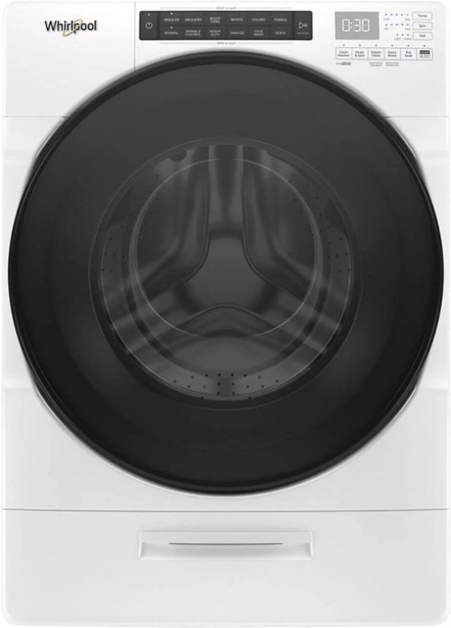 Whirlpool – 4.5 Cu. Ft. High Efficiency Stackable Front Load Washer with Steam a