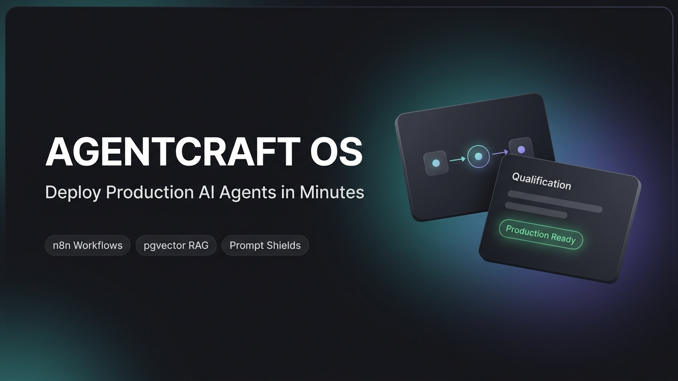 AgentCraft OS — Production AI Agents & Autonomous Blueprints