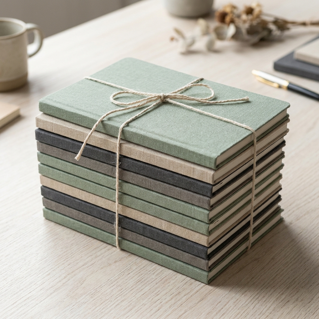 Linen Notebook Set of 12