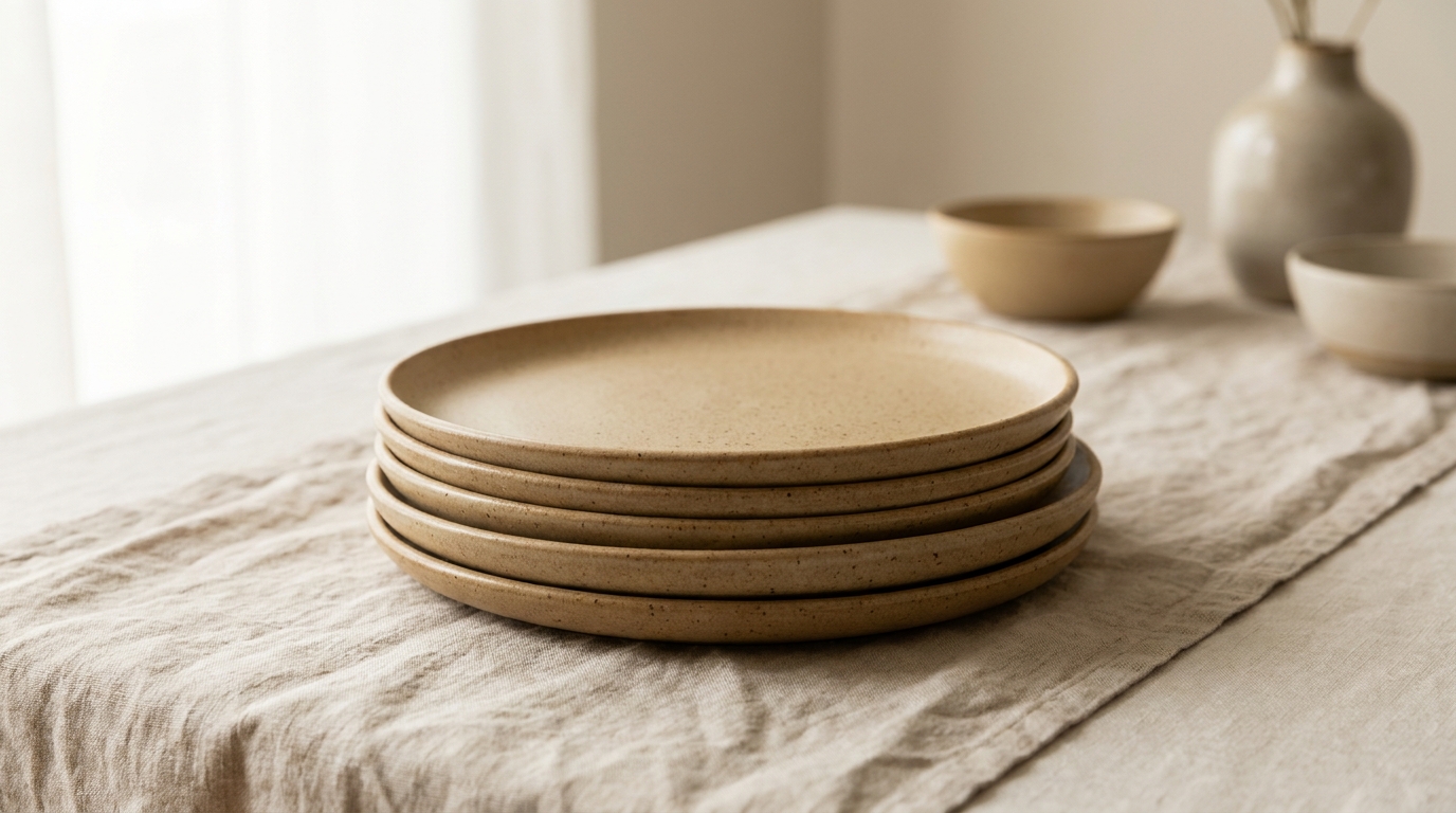 Stoneware Dinner Plates, Set of 4