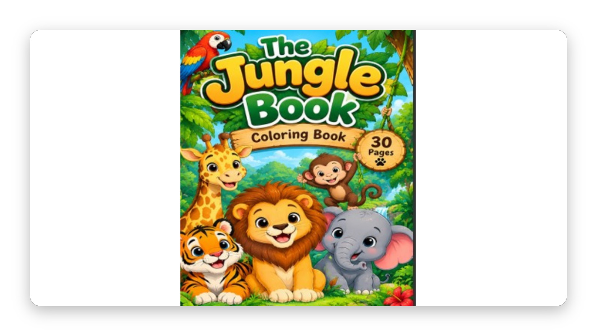 The Jungle Book – 30 Fun Jungle Animal Coloring Pages for Kids | PDF