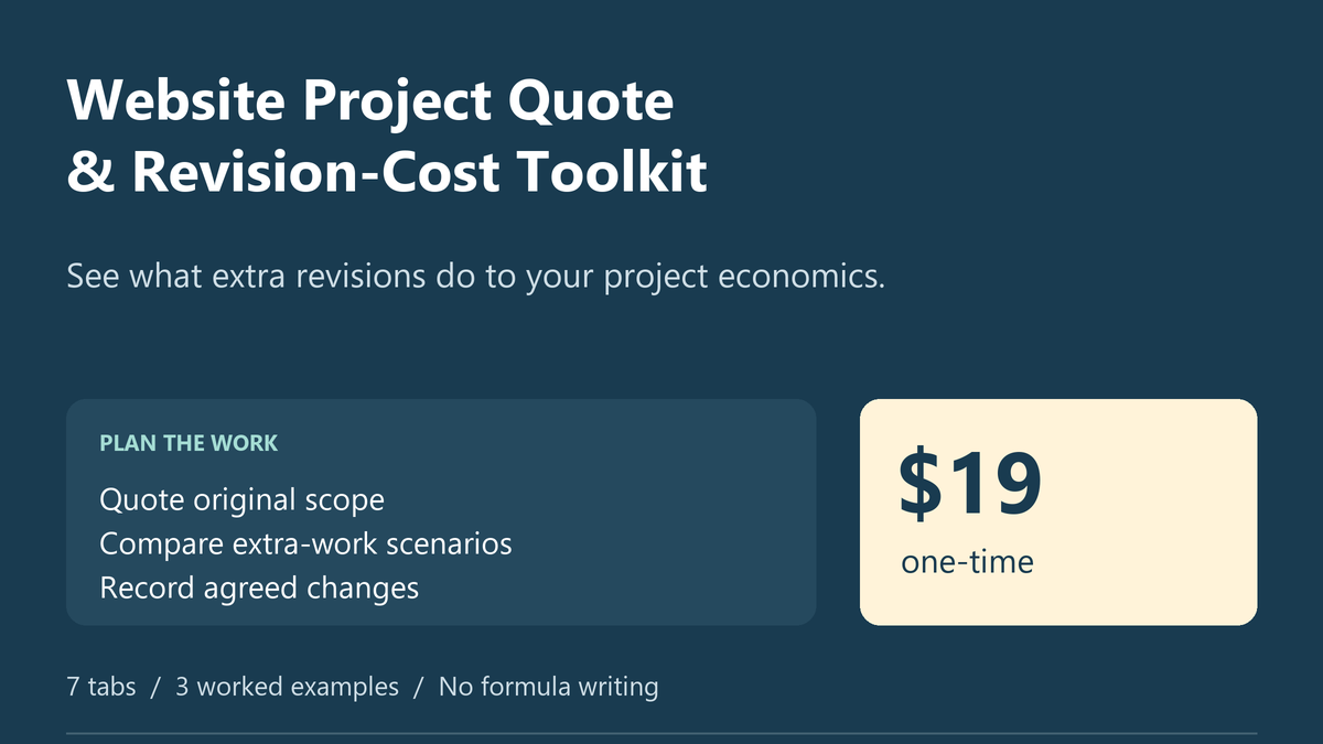Website Project Quote & Revision-Cost Toolkit