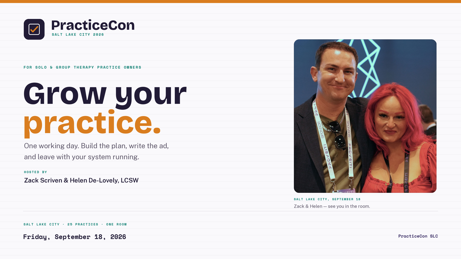 PracticeCon — VIP - Sept 18, 2026