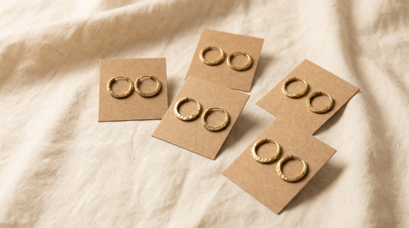 Rivet Studio Brass Hoop Earrings