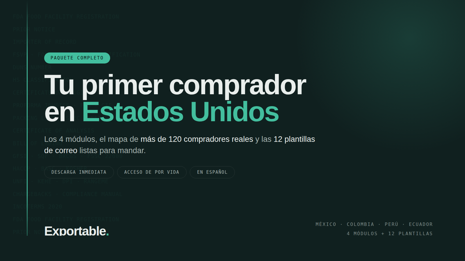 Exportable — Paquete Completo