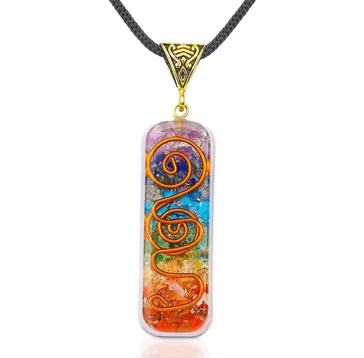 7 Chakra Orgonite Crystal Pendant