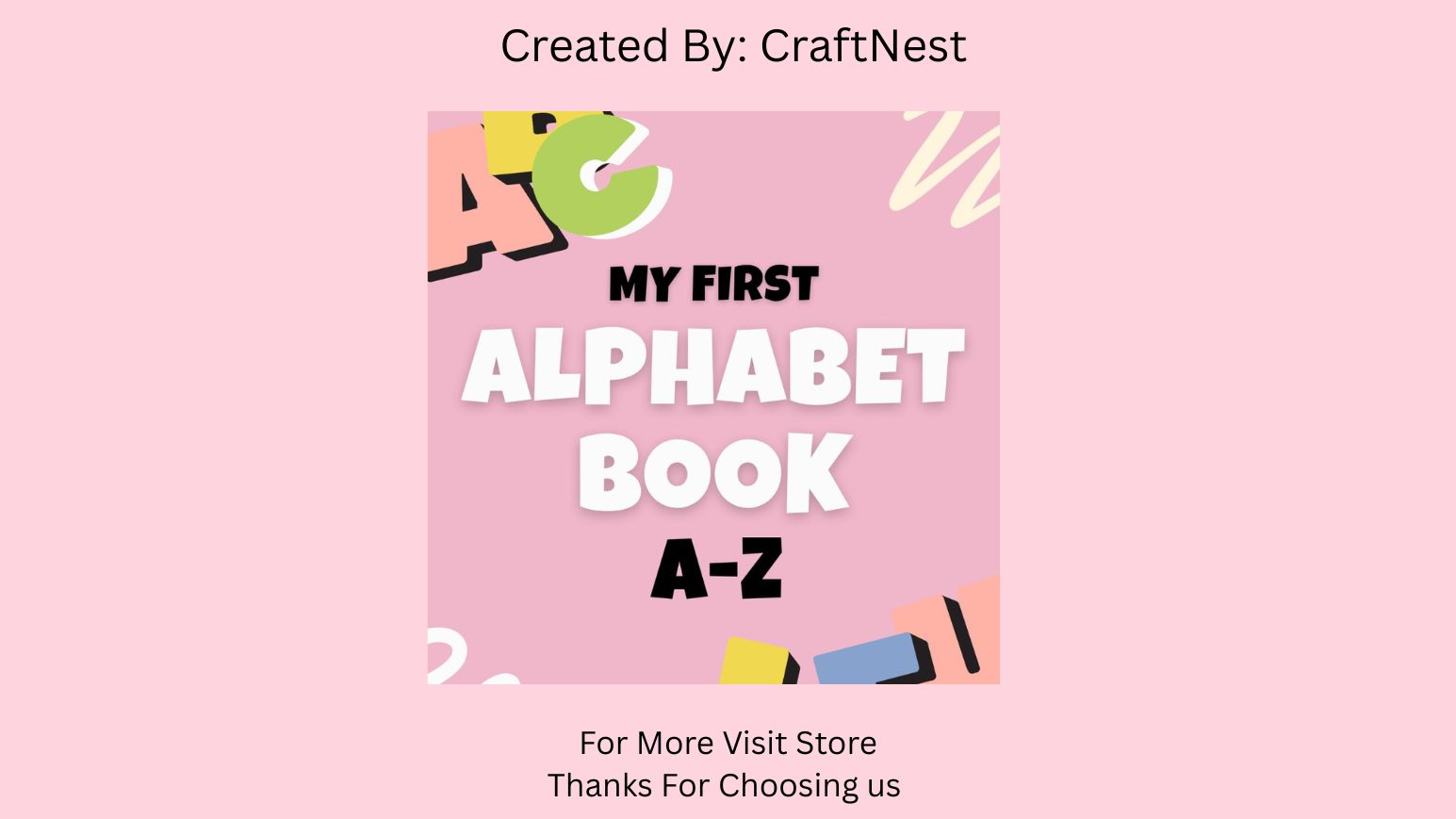 My First Alphabet Book A–Z – Printable ABC Learning & Coloring Book for Kids