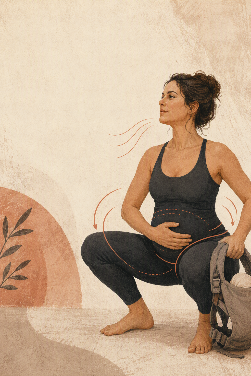 Postpartum Squatting and Lifting Without Breath Holding