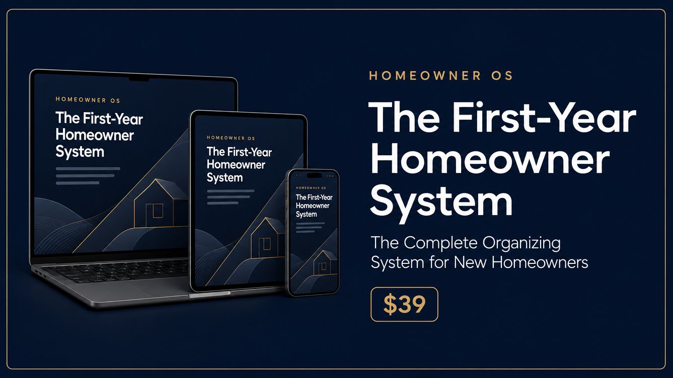 The First-Year Homeowner System: One-Evening Calm Setup