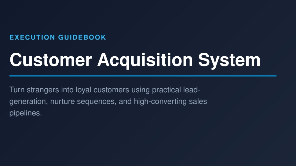 How Convert strangers into paying customers with proven systems.