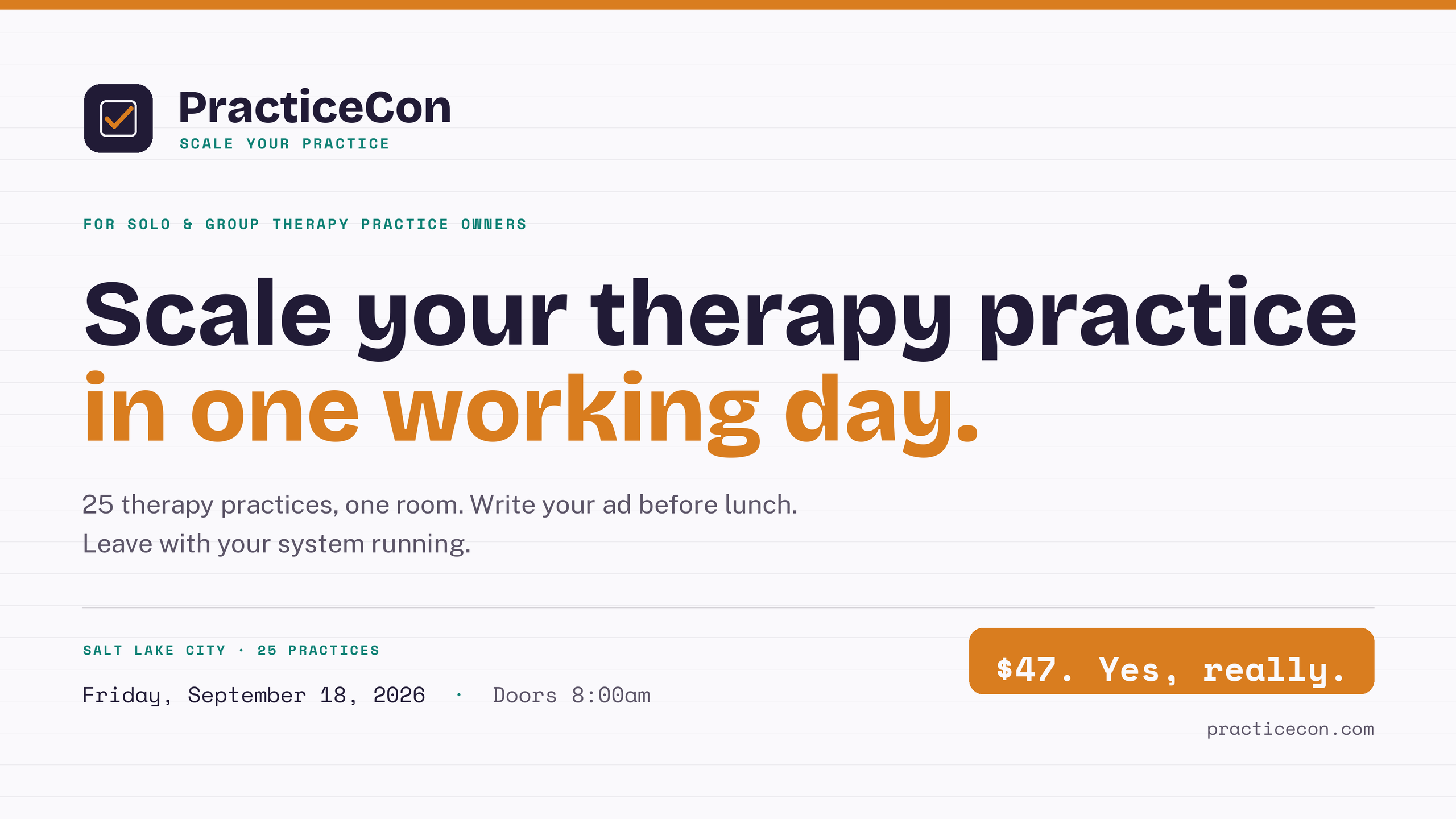 PracticeCon — GA - Sept. 18