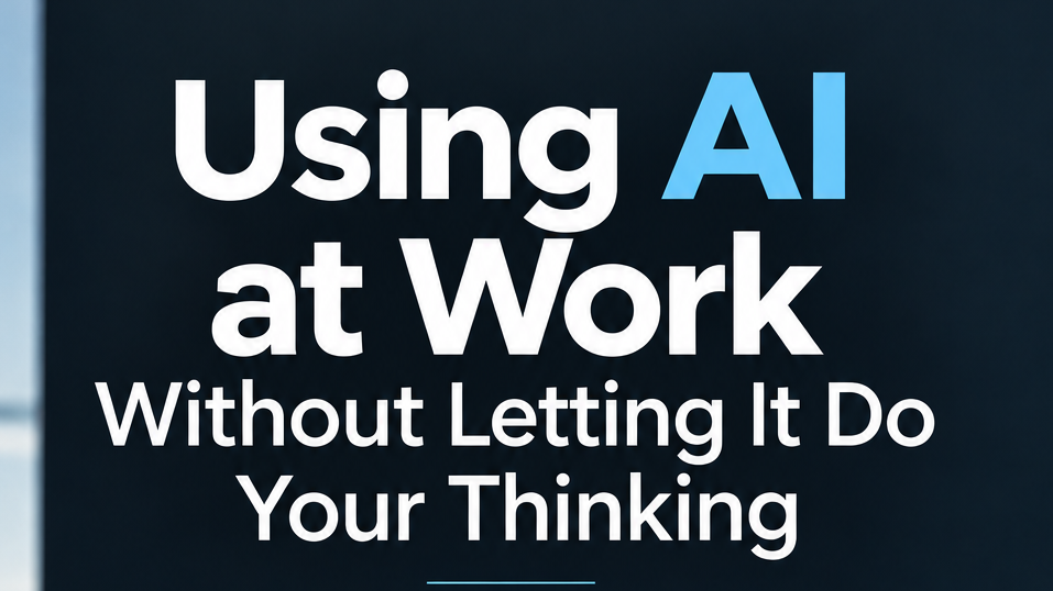 Using AI at Work Without Letting It Do Your Thinking