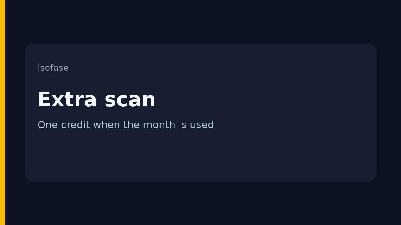 Extra scan