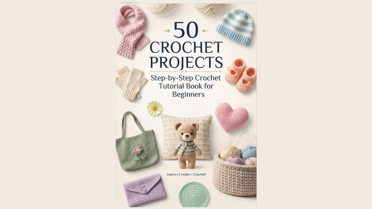 50 Crochet Projects – Step-by-Step Crochet Tutorial Book for Beginners | PDF