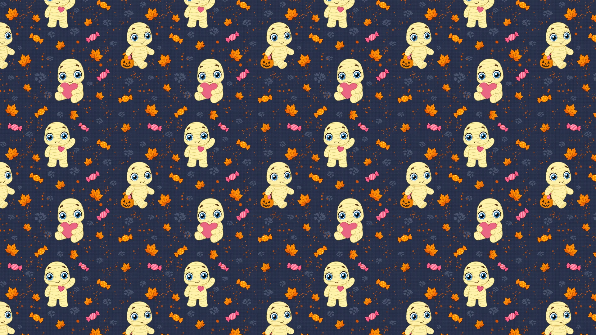 Mummy Halloween Seamless Pattern Bundle 3 Colors| Fabric, Wallpaper, Nursery,…