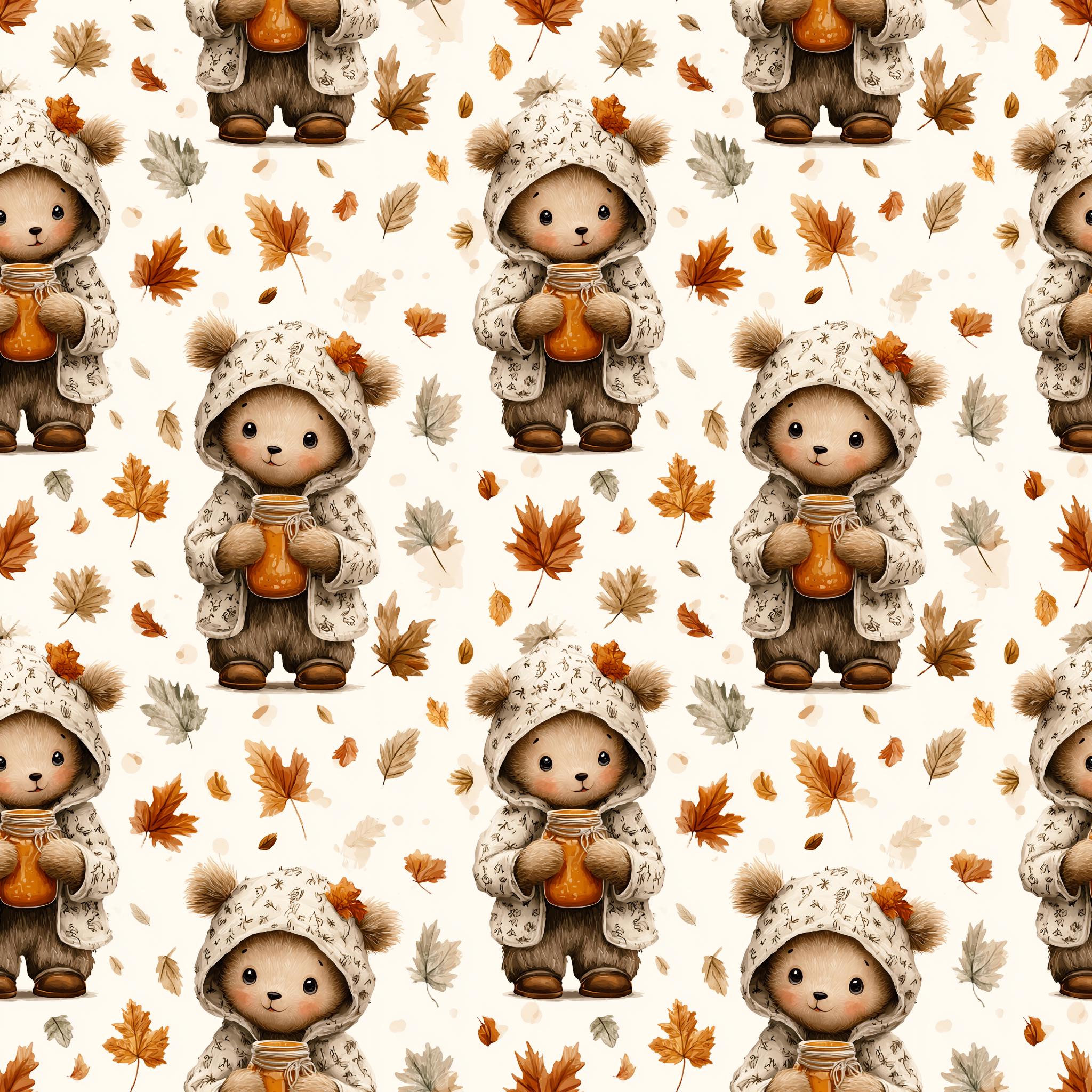 Fall Woodland Animals Seamless Pattern Bundle