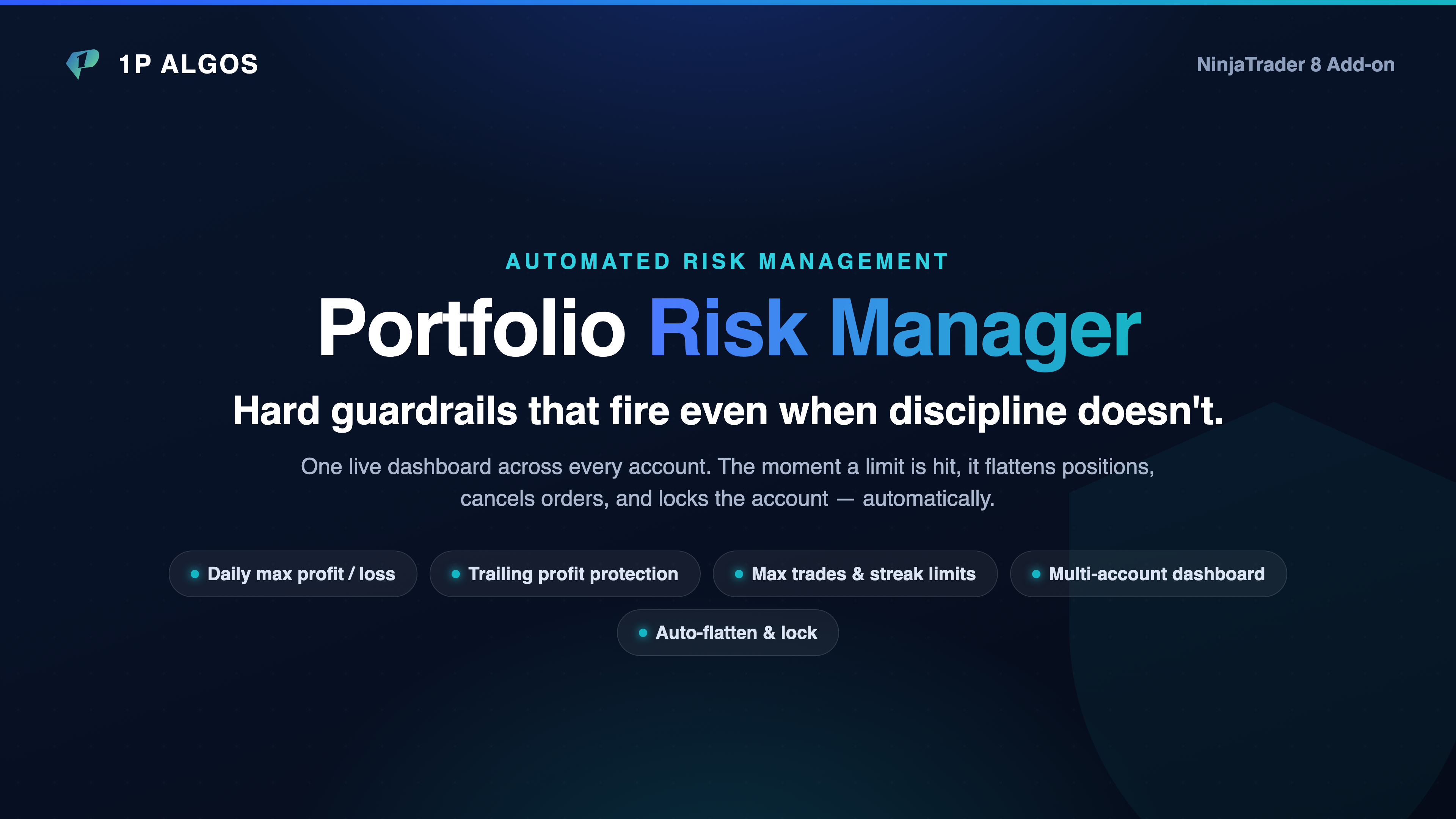 NinjaTrader 8 - Portfolio Risk Manager