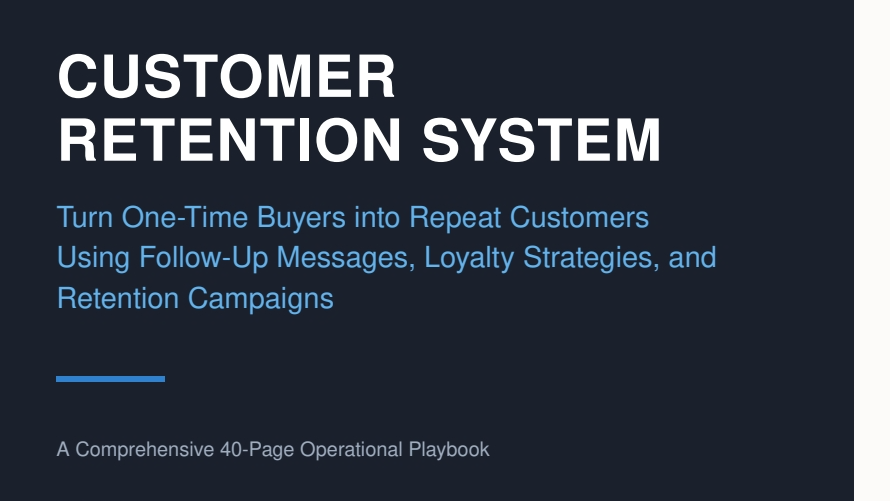 How to Convert one-time buyers into loyal repeat customers.