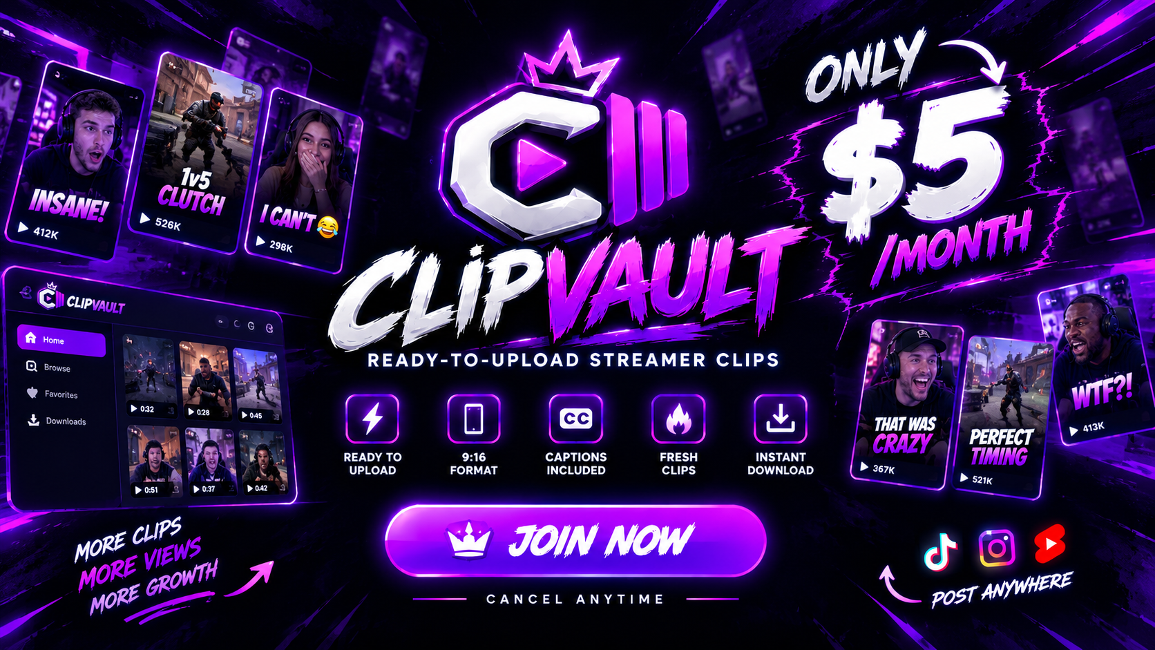 Streamer Clips Library