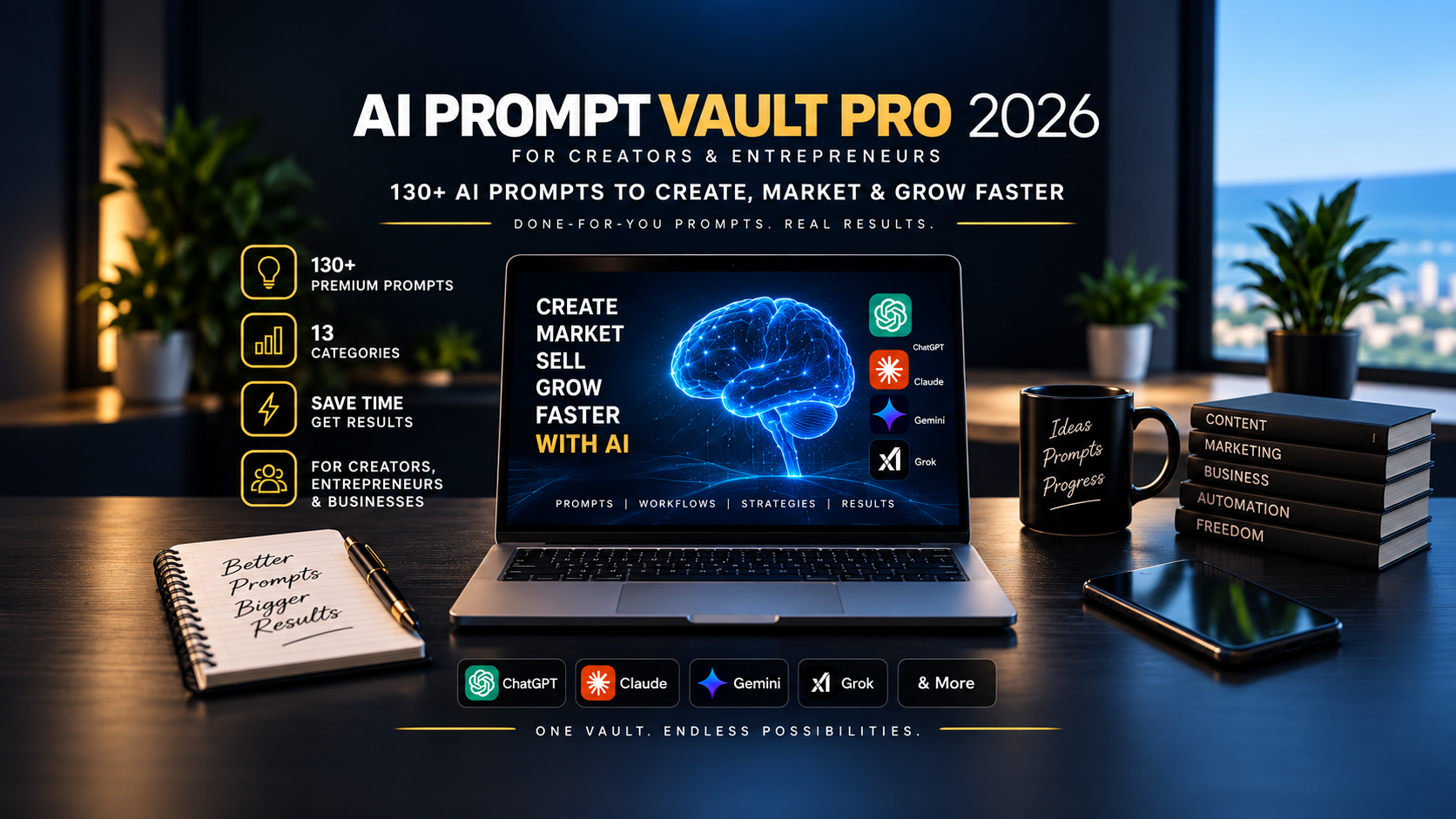 AI Prompt Vault PRO 2026 – Creators & Entrepreneurs
