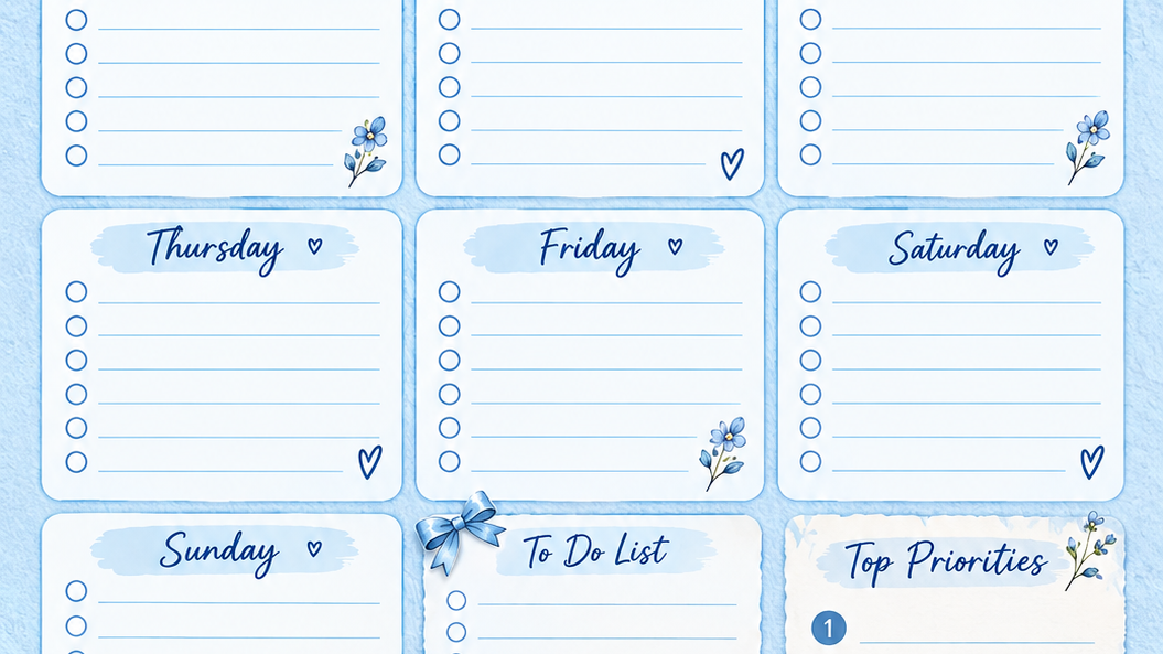 Aesthetic Weekly Planner.Digital download