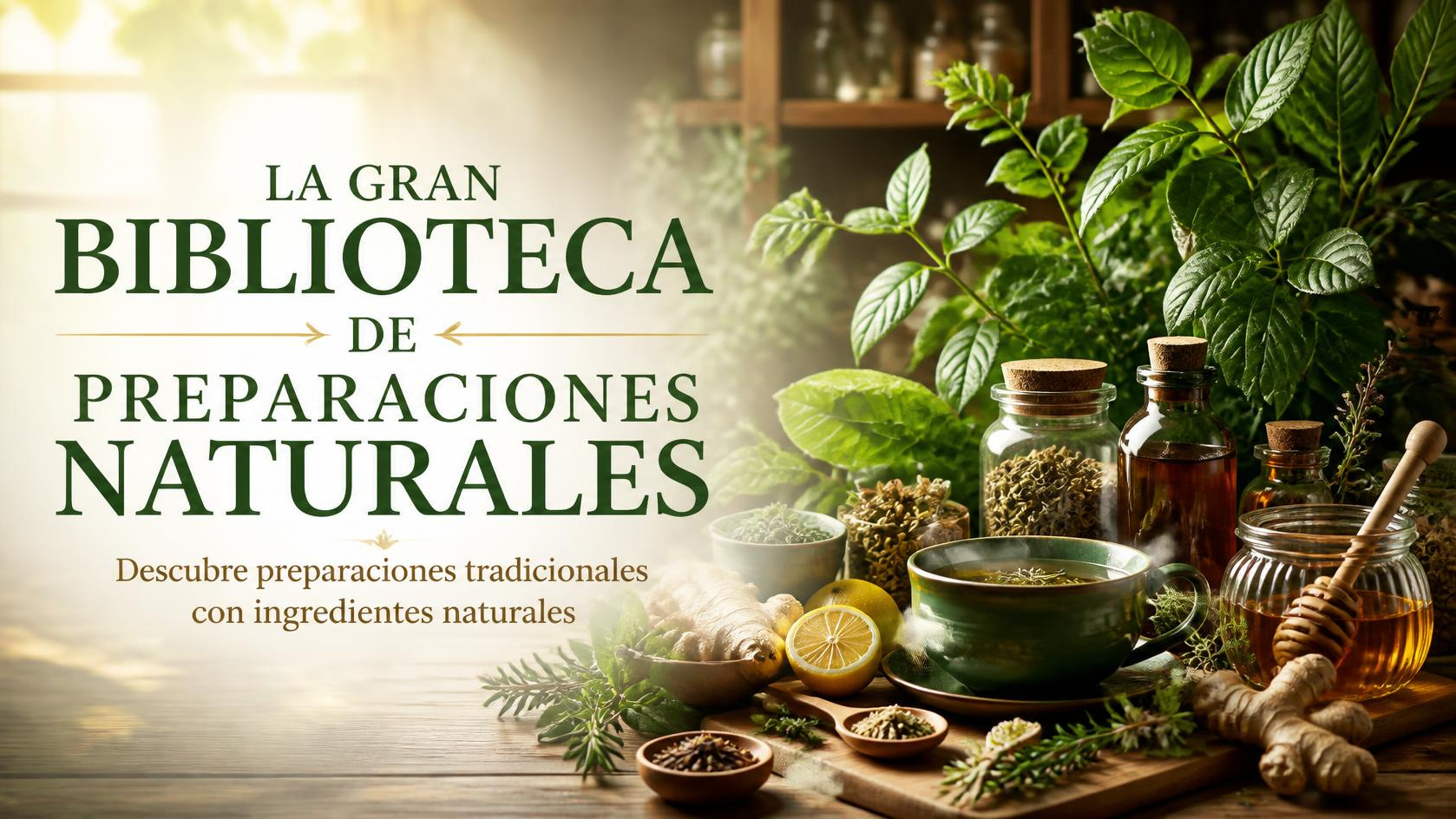 la gran biblioteca de preparaciones naturales.