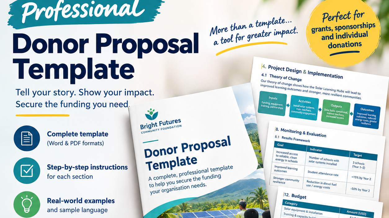 Professional Donor Proposal Template and Sample