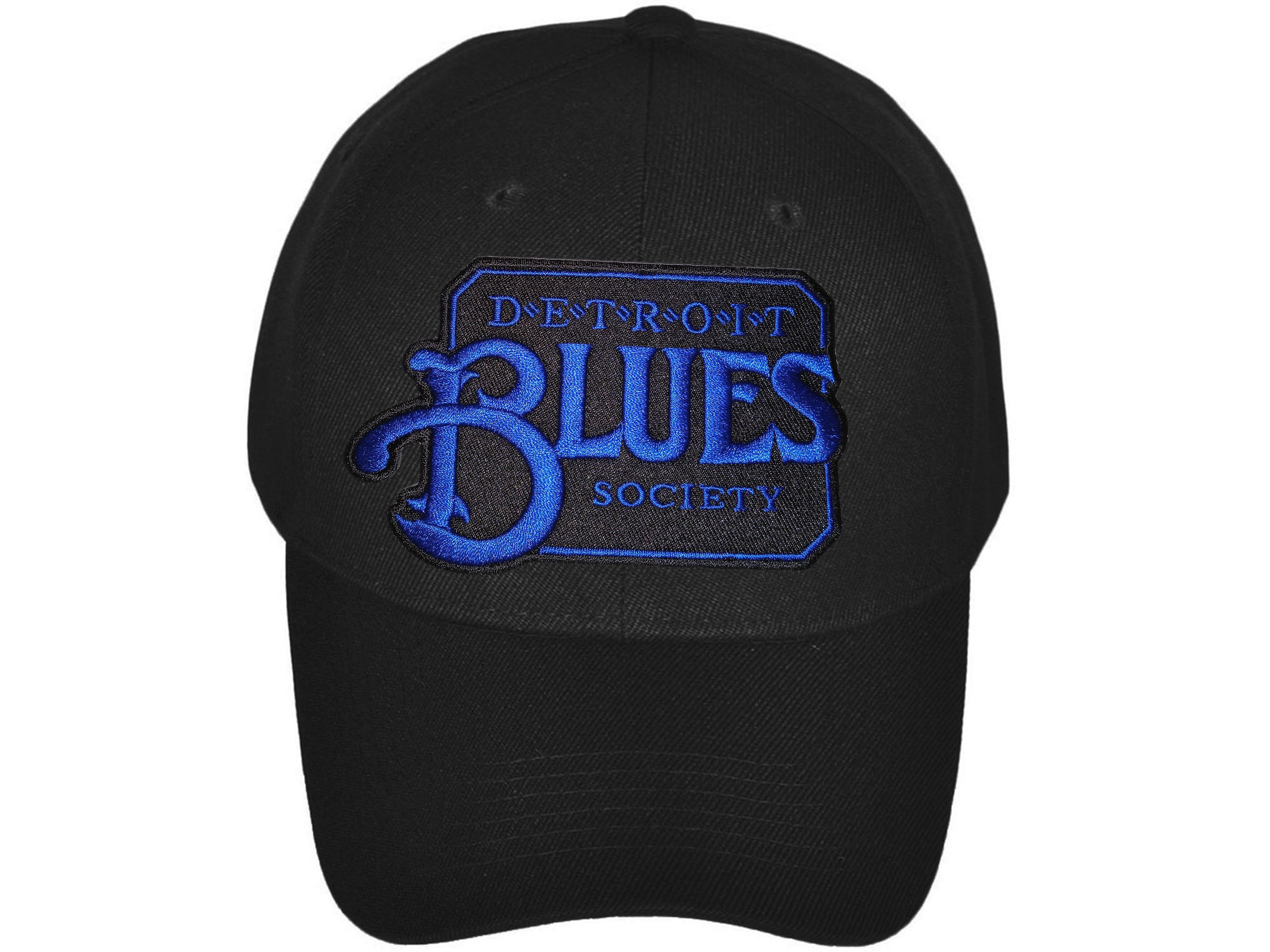 Detroit Blues Society Black & Blue Logo Patch Black Classic "Structured" Cap